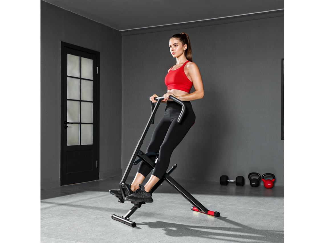 Training Machine, Adjustable, Metal Tubes, Pedals, Foldable, Red