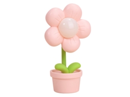 Rebe-lâmpada De Noite Floral Para Crianças Luz Suave Flexível 360° Bateria Lâmpada De Mesa Rosa Para Sala De Estar