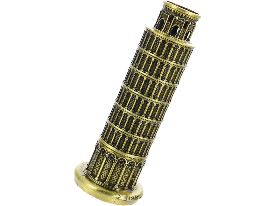 Enfeite Delicado Dourada Estilo Retrô Modelo Torre Decoração Presentes Mesa Liga Pisa GOKOCO