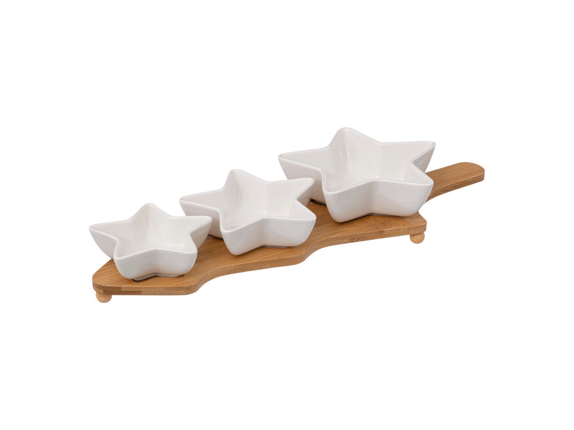 Conjunto de lanches de bambu Etoile 3P FEERIC LIGHTS & CHRISTMAS
