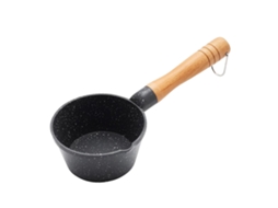 Frigideira Mini de Pedra Maifan Antiaderente Profunda para Ovo Frito Fogão a Gás Preto S/MARCA