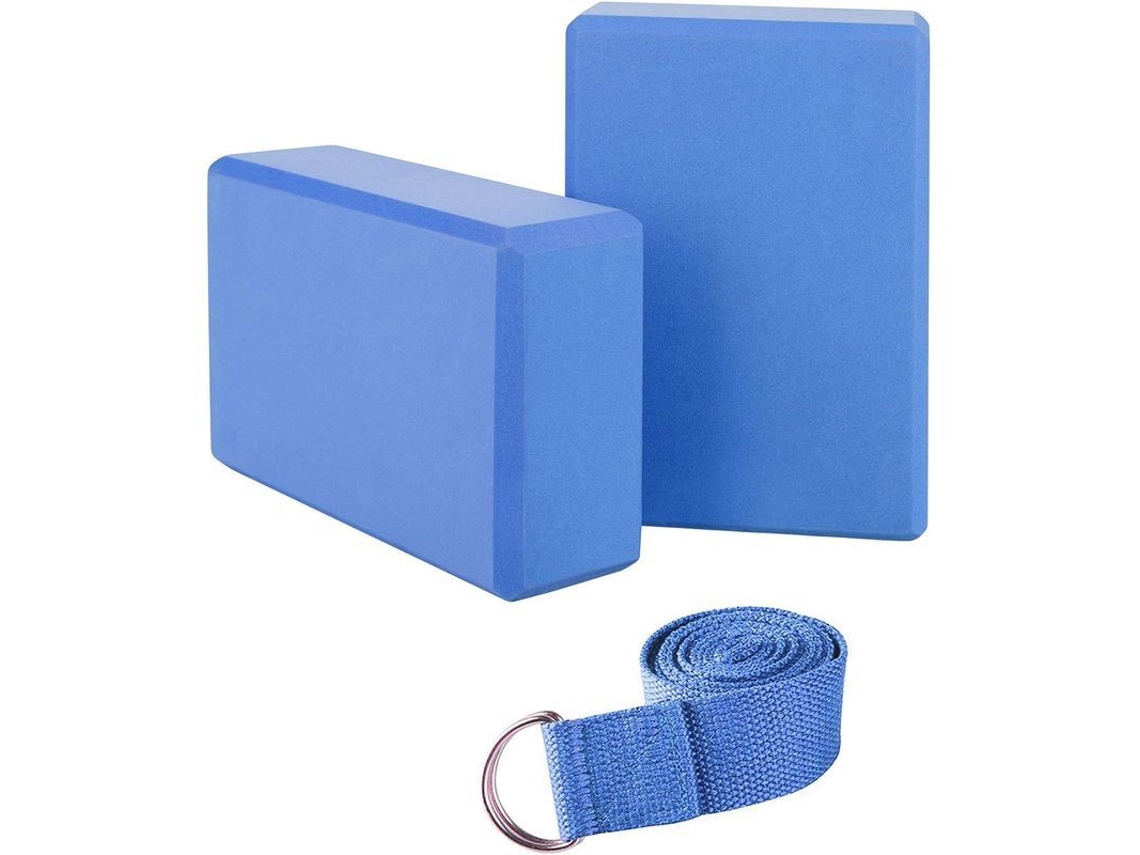 2 Blocos De Yoga E Conjunto De Cinta Espuma Eva De Alta Densidade Suporte Para Iniciantes Em Yoga E Pilates