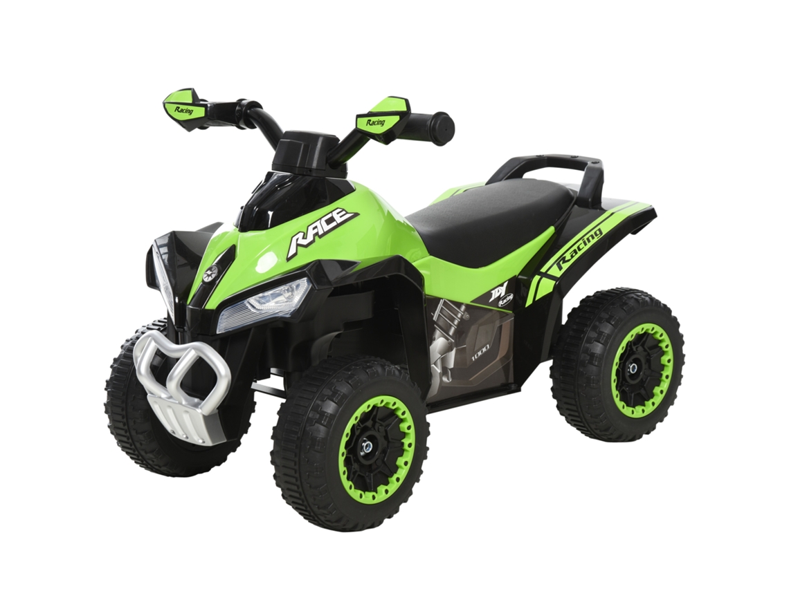 Quad infantil para passeio, 18-36 meses, 67x38x44 cm, luz e efeitos sonoros, verde/preto S/MARCA