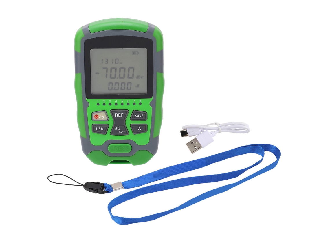 Medidor de Potência de Fibra Óptica YURU, 70-+10dBm, 10 Onda, Aua MC7