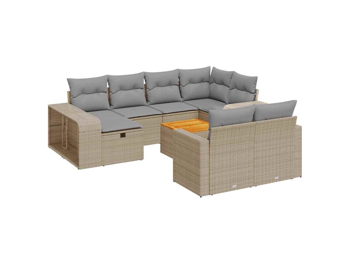 Garden Sofa Set, Garden Sofa Sets Vidaxl Bege Rattan / Vime (n/a)