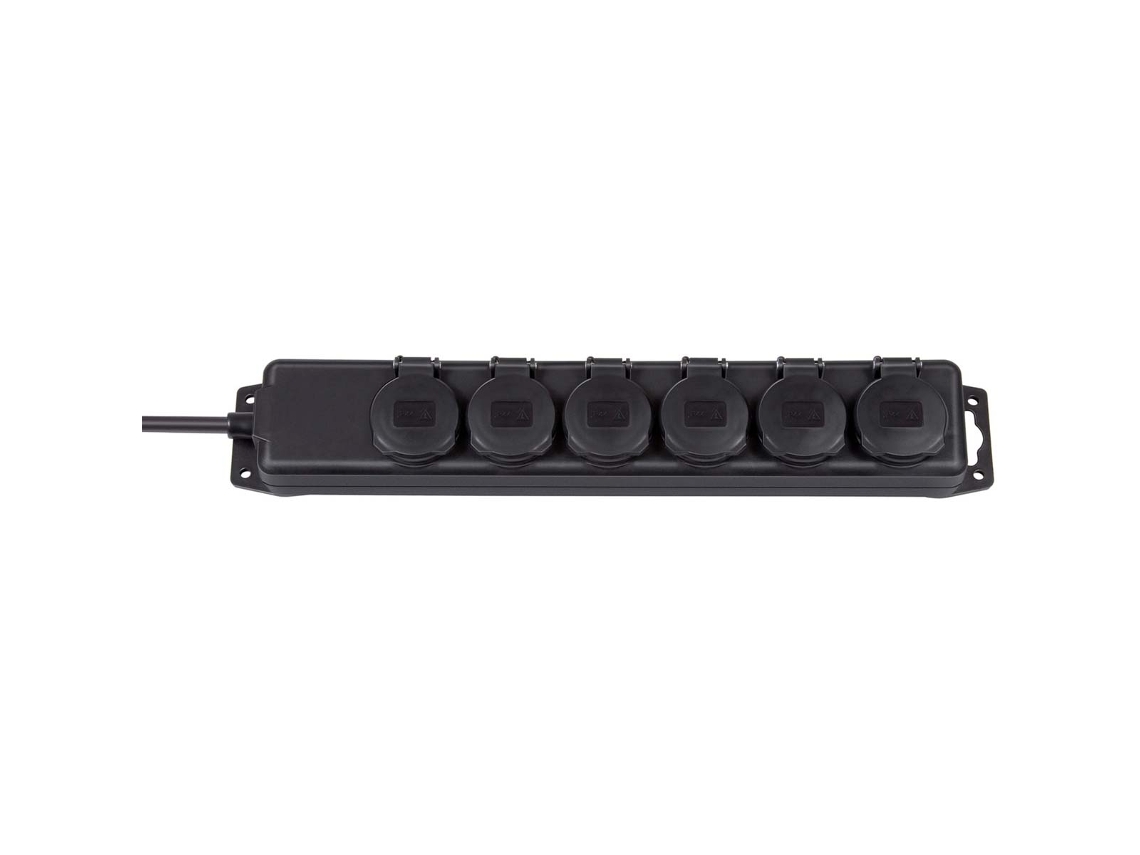 Caixa De Junção 6 Vias 2, 00 M Preta, Conector Aterrado Tipo F