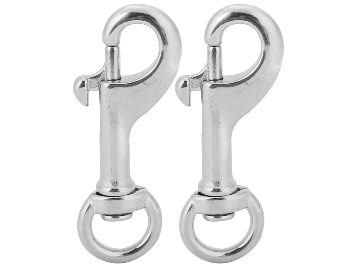 Gancho de Engate com Olho Giratório 316 Aço Inoxidável 68mm 2pcs | S/MARCA