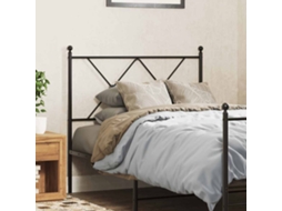 Vidaxl Cabeceira De Substituição 90 Cm Metal Preto