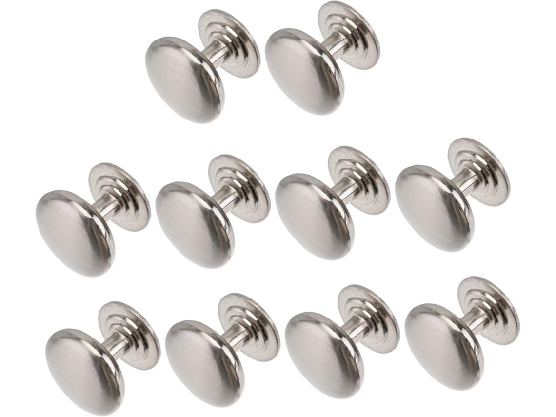 Conjunto De 10 Puxadores Redondos Para Armários E Gavetas, Com Furo Único, Ideais Para Portas De Quarto