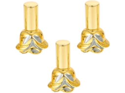 Frascos De Aromaterapia Recarregáveis, 3 Unidades, 6ml, Vidro Transparente Com Decoração Rosa, Para Viagem.