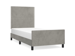 Bed Frame With Headboard, Bed Frames With Headboards Vidaxl Cinzeto Veludo (100 X 200 Cm)