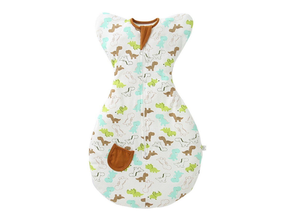 Saco De Dormir Bebé Algodão Transição Swaddle 3 Meses - Dinossauro - Eifson