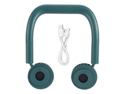 Ventilador de Pescoço Portátil Usb Recarregável Verde Worten
