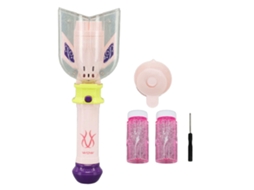 Máquina De Burbujas Com 8 Orifícios, Luz Colorida E Música Otima, Vara Para Crianças Com Solução De Burbujas