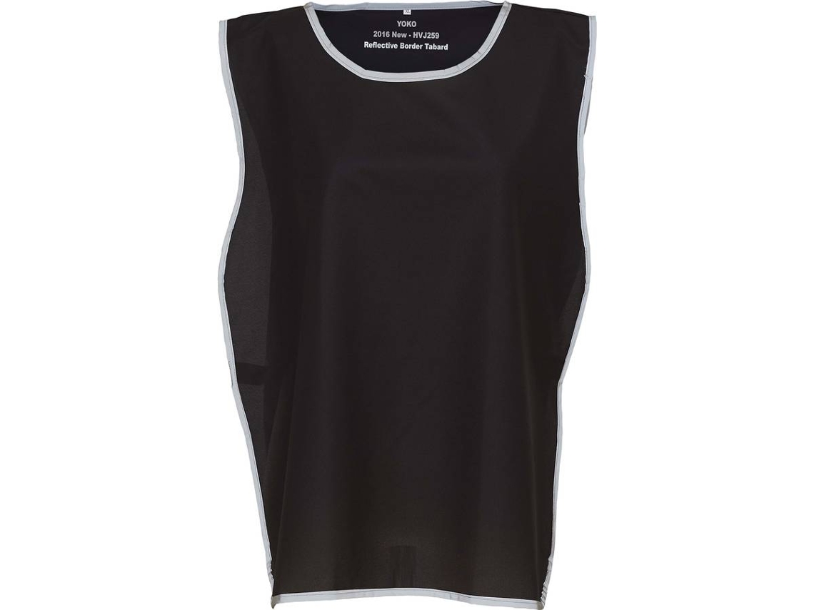 Colete YOKO com Fronteira Reflexiva Preto (L-XL)