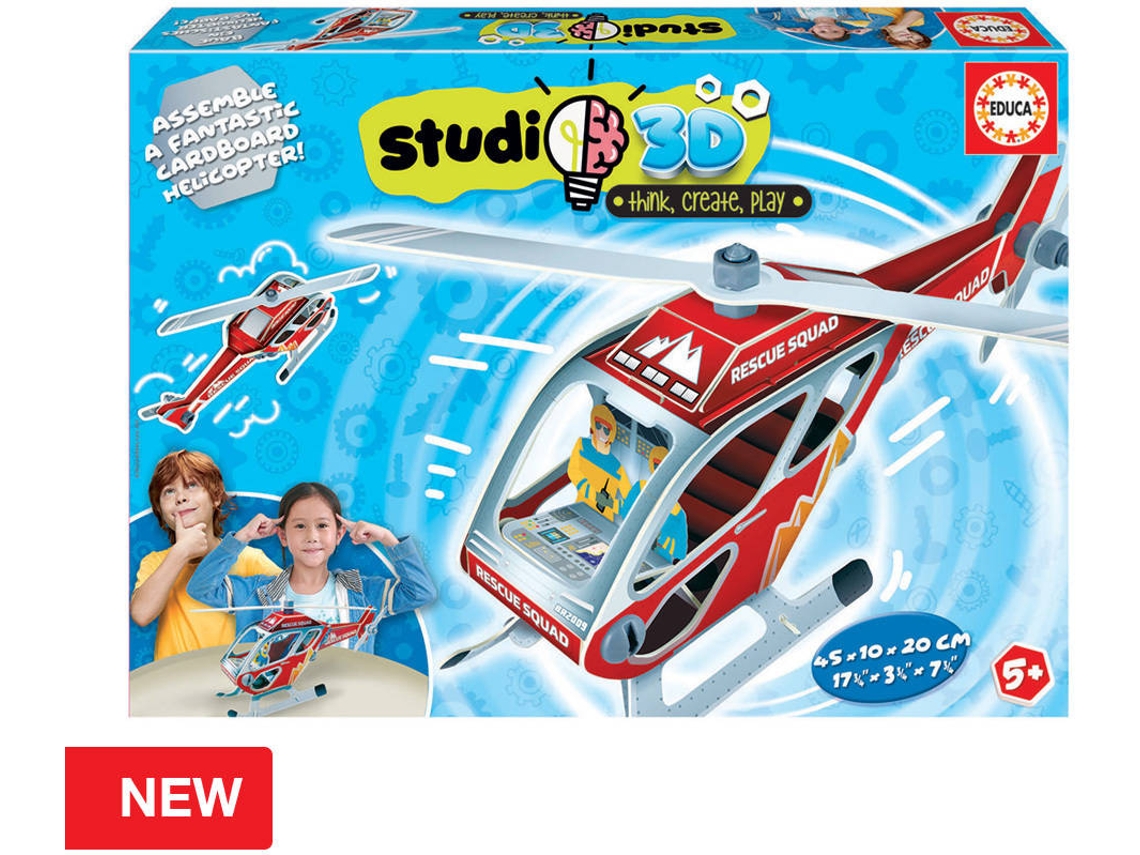 Jogo Educativo EDUCA Studio 3D Helicóptero (Idade Mínima: 5 Anos - 40,8 x 28,8 x 5,4 cm)