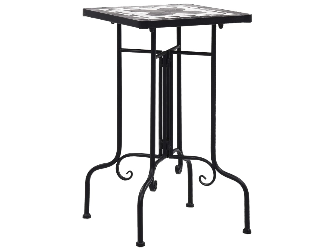 Side Table, Side Tables Vidaxl Preto Cerâmica (n/a)