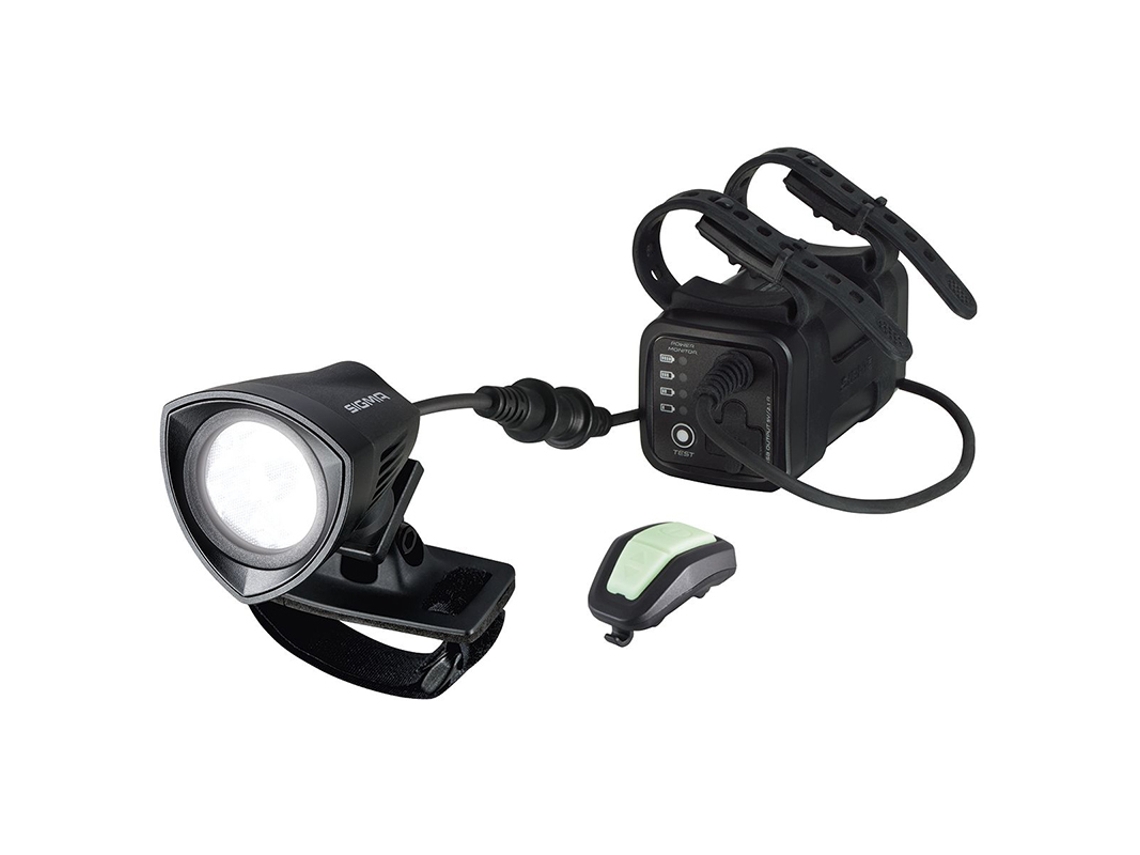 controlo remoto da bicicleta com capacete de iluminação SIGMA Buster 2000