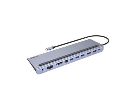 Hub Usb UNITEK D1022B Cinzento 100 W