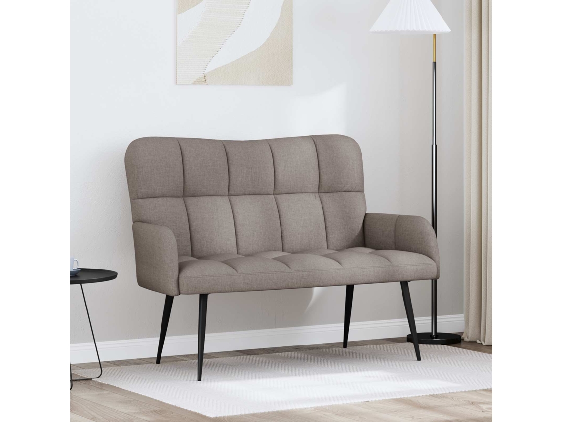 Vidaxl Sofá Para 2 Pessoas Cinzento-acastanhado 115 X 61 X 87 Cm