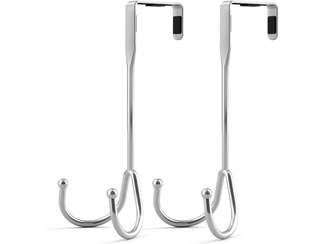 Greabuy Conjunto De 2-ganchos Porta Em Aço Inoxidável Para Casacos Pesados, Toalhas E Bolsas Fácil Instalação Ideal Para