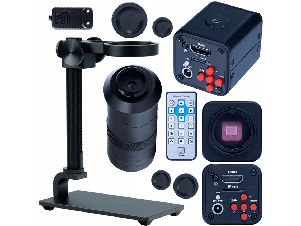 Conjunto de câmera para microscópio Norma Black Pro – HDMI 1080p | Plataforma de 35 mm | Lente de 100x