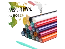 Pacote De Vinil Transferível Htv, 20 Rolos 12x3ft, Fácil De Cortar E Remover,pacote De 20,12inx3ft Oem (30x90cm)