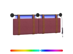 Conjunto 1 Cabeceira Suspensa Vidaxl Vermelho Couro Sintético (150 X 55 X 5 Cm)
