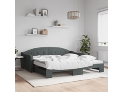 Vidaxl Sofá-cama C/ Gavetão/colchões 100x200cm Tecido Cinzento-escuro