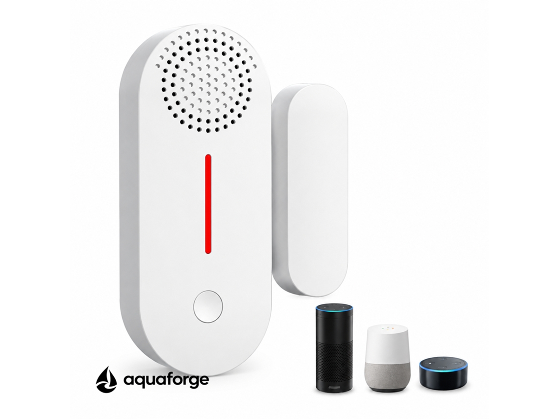 Sensor De Porta/janela Wifi Com Alarme Sonoro E Luz