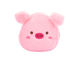 Carteira de moedas plush porco rosa fofo portátil crianças compras S/MARCA