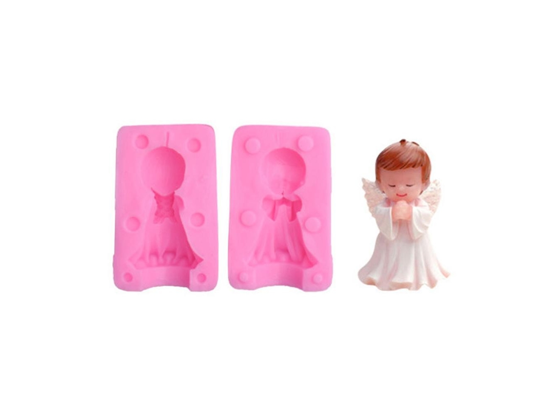 Molde De Silicone 3d Angel Boy Girl, Cozimento Doces Chocolate E Sabão Vela Diy