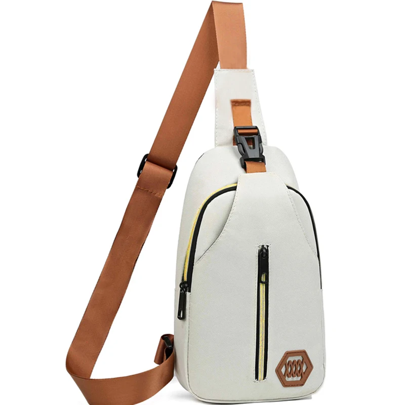 (bj586 Branco) Bolsa De Peito Elegante E Versátil Com Alça De Ombro Ajustável.
