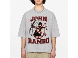 Rockinstone Rambo Movie One Man One War Heather Gray Adult T-shirt Size:xxl