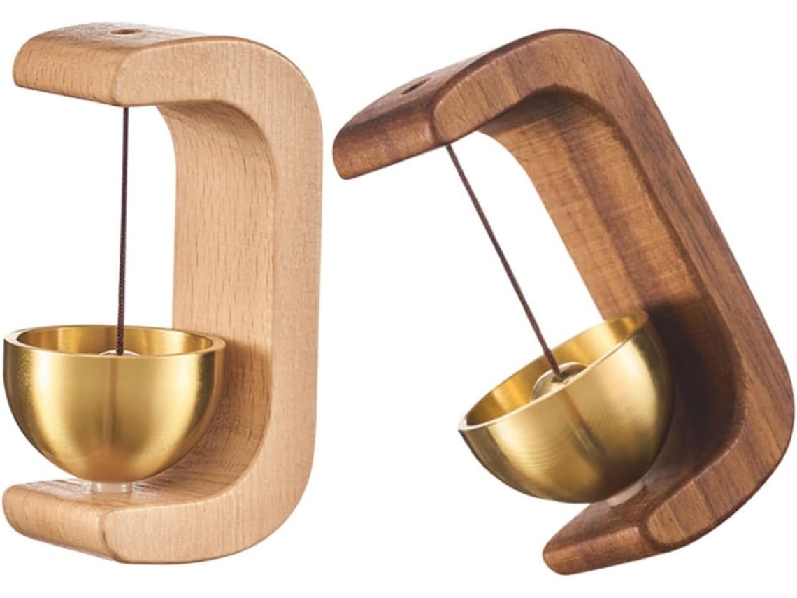 Conjunto De 2 Campainhas Magnéticas De Madeira Para Entrada, Quarto E Escritório.