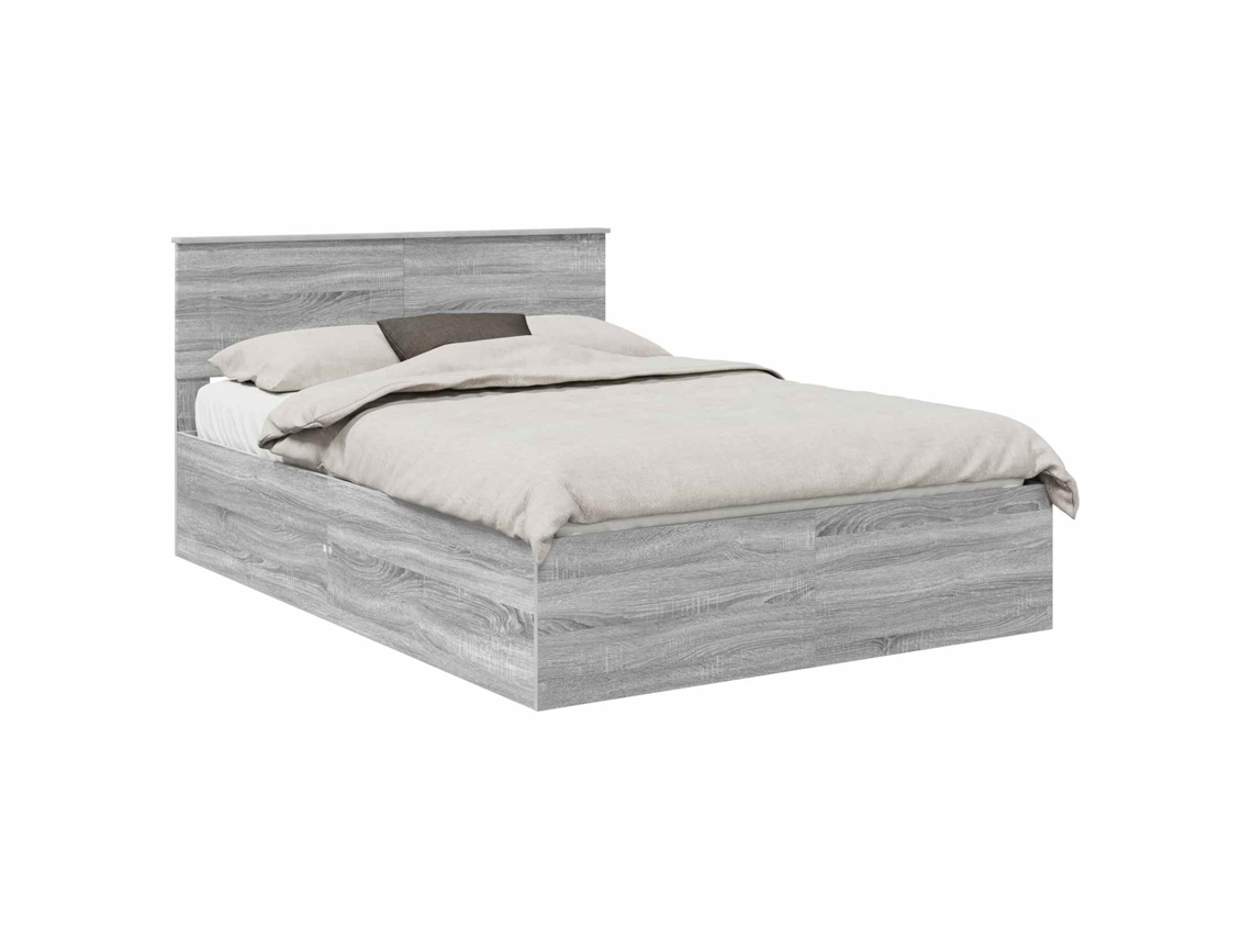 Estrutura da Cama Cinza Sonoma 150 X 200 Cm Madeira Processada MAISON EXCLUSIVE