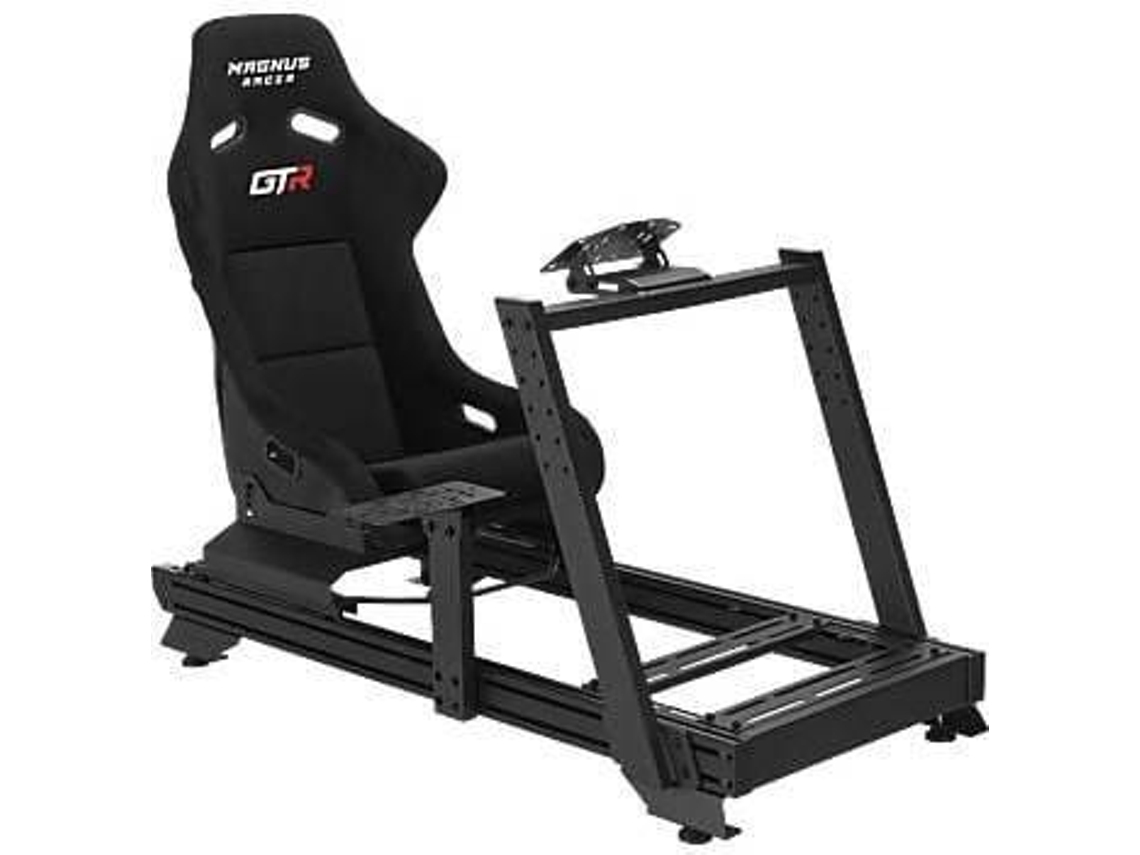 Cadeira Gaming INDECA Magnus Racer GTR Cockpit (Peso máximo suportado: 120 kg - Preto)