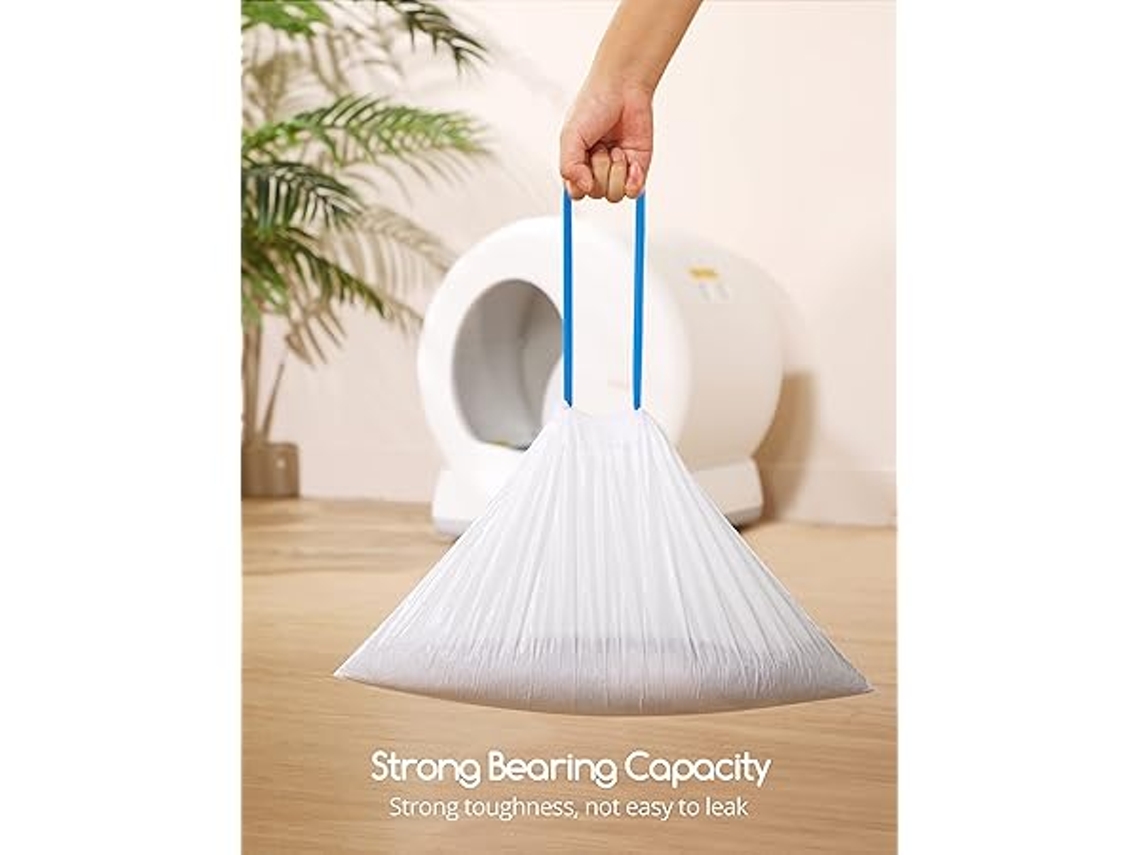 Sacos de Lixo para Caixas Areia, Forros com Cordão, Embalagem 20 Unidades, Ergonômico, Uso Diário STELASPLEN