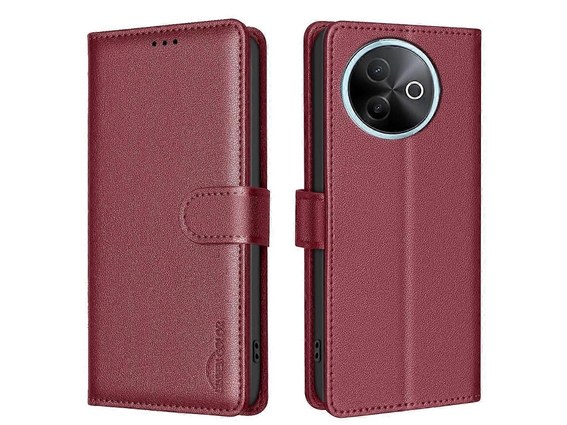 Capa De Couro Antifurto Para Celular Com Textura De Lichia E Rfid