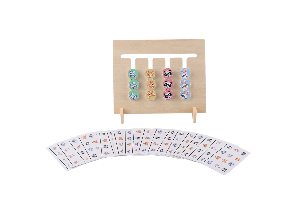 Primerox brinquedo de Madeira para Classificação de Cores e Formas com Blocos e Quebra cabeça de Deslizamento