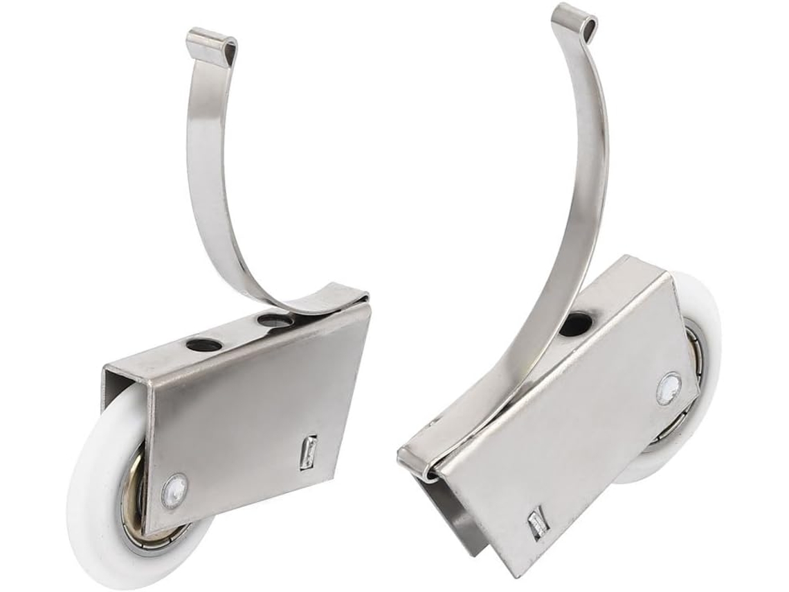 Polia de Porta Deslizante com Placa Superior de Metal e Roda Única, 75 Mm X 42 Mm X 12 Mm, 2 Peças CHABERLU