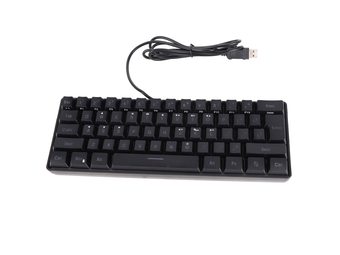 Teclado Gamer Usb Com Retroiluminação Rgb 61 Teclas Para Laptop E Desktop V700