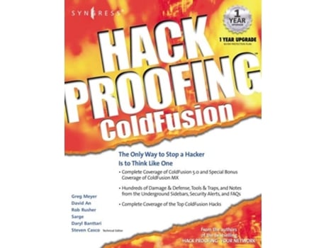 Livro Hack Proofing ColdFusion de Syngress (Inglês)