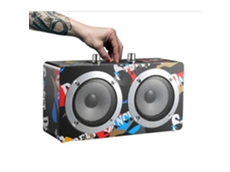 Alto-falante Bluetooth Graffiti - Sistema acústico de mesa musical - Rádio - Boombox