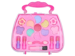 Ats juguete de Maquiagem de Simulação para Meninas Kit de Cosméticos Seguro e Solúvel em Água (rosa)