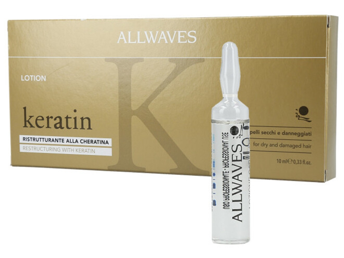 ALLWAVES Ampolas Restruturadoras de Queratina 12 x 10 ml
