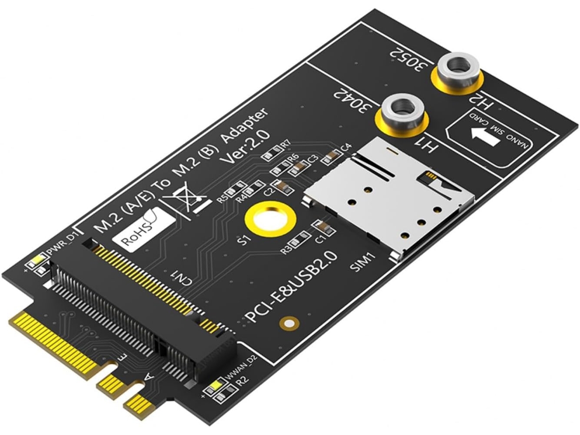 De A+e Para B Com Slot Conversores Modem Wwan 3g Lte, Expansão Mesa