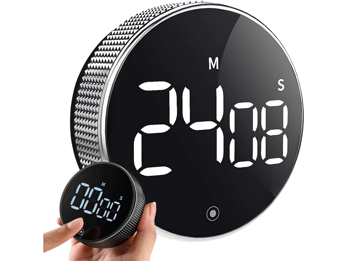 Temporizador Digital De Cozinha, Visor Led, Base Magnética, Para Cozinhar, Assar E Controlar O Tempo Em Tarefas Domésticas