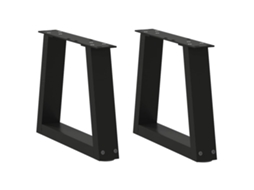 Vidaxl Pés Para Mesa De Centro Em V 2 Peças Preto 30x(30-31,3) Cm Aço