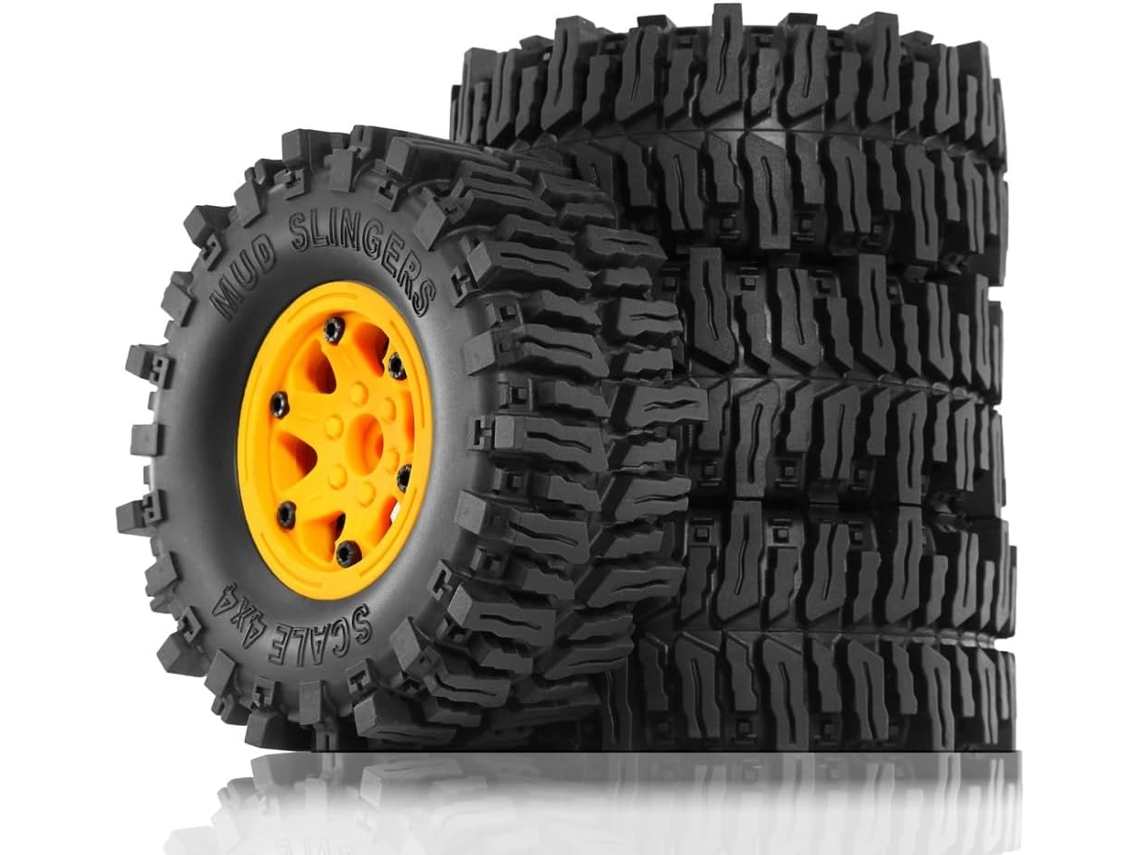 Conjunto de 4 Rodas de Borracha Beadlock 130 Mm SFUSHOS